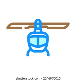 helicopter transport vehicle color icon vector. helicopter transport vehicle sign. isolated symbol illustration