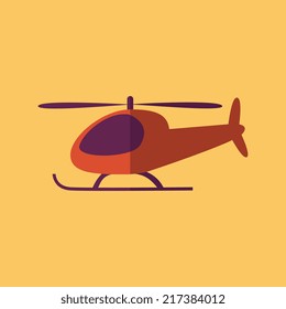 Hubschrauber. Verkehrsflattericon
