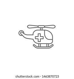 Helicopter, transportation, medicine icon. Element of medicine icon. Thin line i