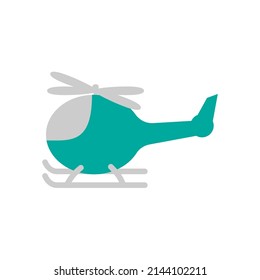 Helicopter transportation vehicle clipart illustration icon design template 