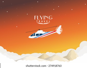 Helicopter travel background