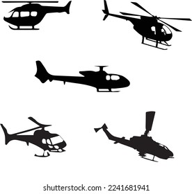 A helicopter is a type of aircraft that uses rotating, or spinning, wings called blades to fly. Unlike an airplane or glider, a helicopter has wings that move. 