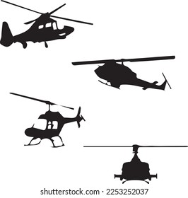 A helicopter is a type of aircraft that uses rotating, or spinning, wings called blades to fly. Unlike an airplane or glider, a helicopter has wings that move. 