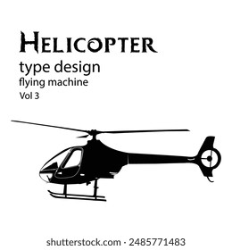 Helicopter type design Vol 3 silhouette Shapes illustration vector based drawing
