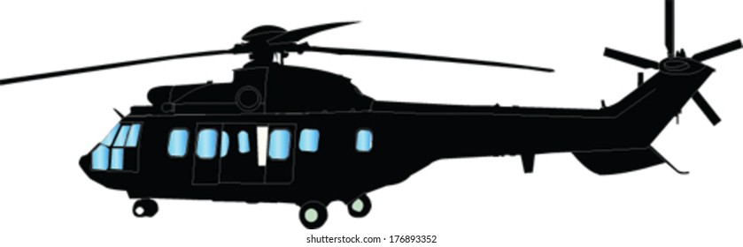 helicopter - vector