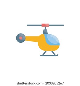 Helicopter vector flat icon style illustration. Eps 10 file