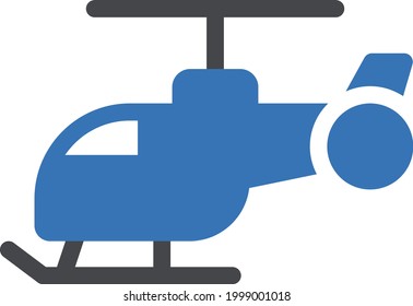 helicopter vector glyph colour icon