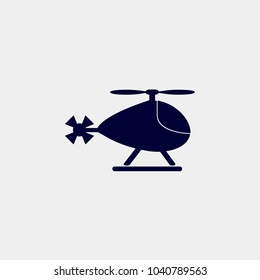 helicopter vector icon