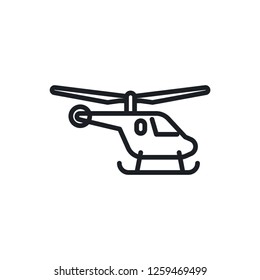 helicopter vector icon