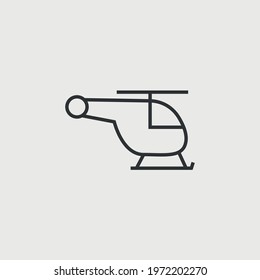 helicopter vector icon air transport travel