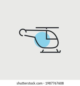 helicopter vector icon air transport travel