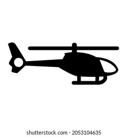 Helicopter vector icon. aircraft illustration sign. fly symbol. airline logo isolated on white background.