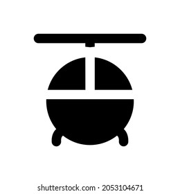 Helicopter vector icon. aircraft illustration sign. fly symbol. airline logo isolated on white background.