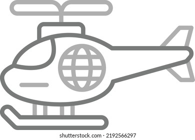 Helicopter vector icon. Can be used for printing, mobile and web applications.