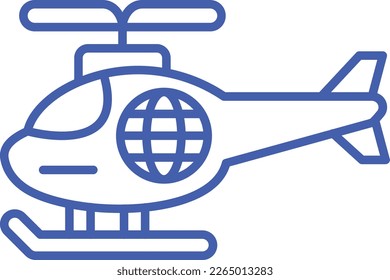 Icono vector helicóptero. Se puede usar para imprimir, móviles y aplicaciones web.