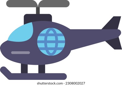 Helicopter vector icon. Can be used for printing, mobile and web applications.
