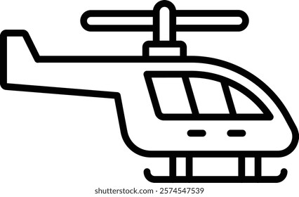 Helicopter vector icon. Can be used for printing, mobile and web applications.