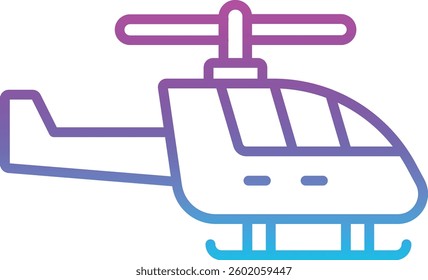 Helicopter vector icon. Can be used for printing, mobile and web applications.