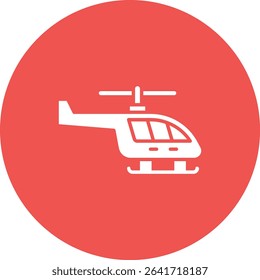 Helicopter vector icon. Can be used for printing, mobile and web applications.