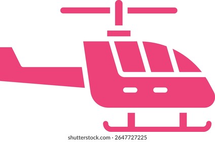 Helicopter vector icon. Can be used for printing, mobile and web applications.