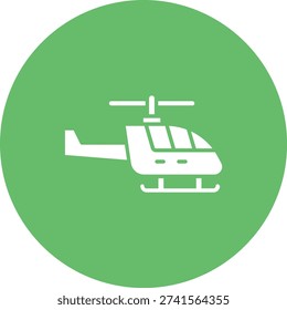 Helicopter vector icon. Can be used for printing, mobile and web applications.
