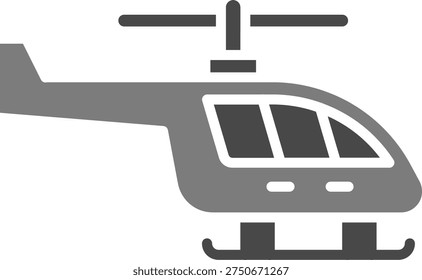 Helicopter vector icon. Can be used for printing, mobile and web applications.