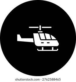 Helicopter vector icon. Can be used for printing, mobile and web applications.