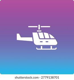 Helicopter vector icon. Can be used for printing, mobile and web applications.