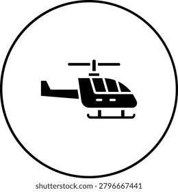 Helicopter vector icon. Can be used for printing, mobile and web applications.