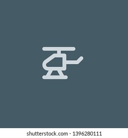 Helicopter vector icon. Helicopter concept stroke symbol design. Thin graphic elements vector illustration, outline pattern for your web site design, logo, UI. EPS 10.