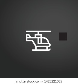 Helicopter vector icon. Helicopter concept stroke symbol design. Thin graphic elements vector illustration, outline pattern for your web site design, logo, UI. EPS 10.