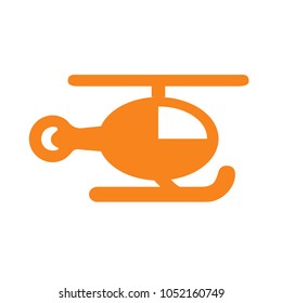 Helicopter vector icon eps 10. Simple isolated illustration.