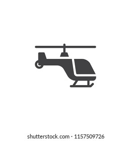 Helicopter vector icon. filled flat sign for mobile concept and web design. simple solid icon. Copter symbol, logo illustration. Pixel perfect vector graphics