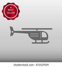 Helicopter Vector Icon Illustration