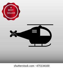Helicopter Vector Icon Illustration