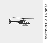 Helicopter vector icon illustration sign