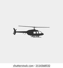 Helicopter vector icon illustration sign