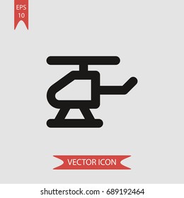 Helicopter vector icon, illustration symbol