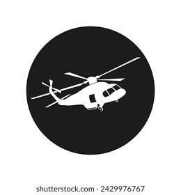 Helicopter vector icon illustration template design