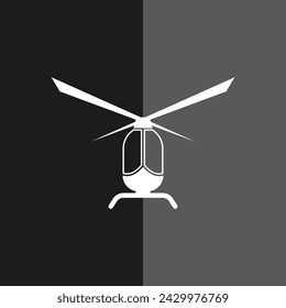 Helicopter vector icon illustration template design