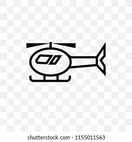 Helicopter vector icon isolated on transparent background, Helicopter logo concept