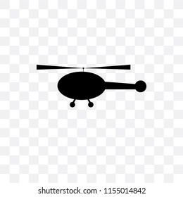 Helicopter vector icon isolated on transparent background, Helicopter logo concept