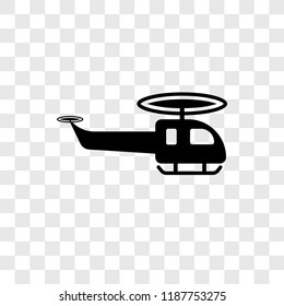 Helicopter vector icon isolated on transparent background, Helicopter transparency logo concept