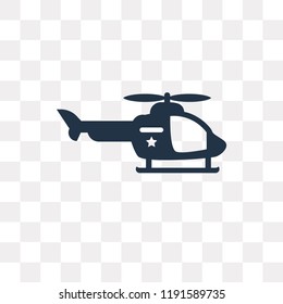 Helicopter vector icon isolated on transparent background, Helicopter transparency concept can be used web and mobile