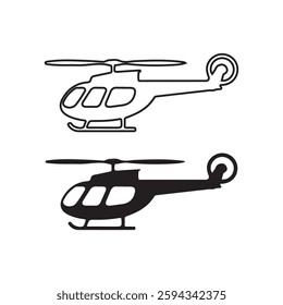 Helicopter Vector Icon Modern Aviation And Air Transport Symbol
Minimalist Helicopter Silhouette Simple Flight Illustration
Rescue Helicopter Vector Emergency And  Military Aviation Icon