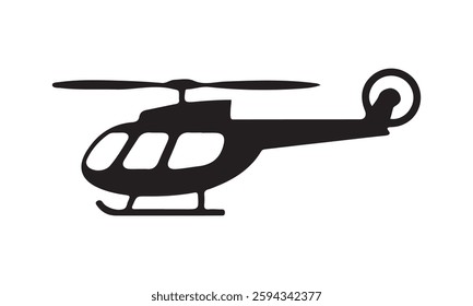 Helicopter Vector Icon Modern Aviation And Air Transport Symbol
Minimalist Helicopter Silhouette Simple Flight Illustration
Rescue Helicopter Vector Emergency And  Military Aviation Icon