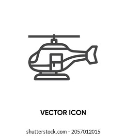 Helicopter vector icon. Modern, simple flat vector illustration for website or mobile app.Aviation symbol, logo illustration. Pixel perfect vector graphics