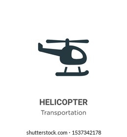 Helicopter vector icon on white background. Flat vector helicopter icon symbol sign from modern transportation collection for mobile concept and web apps design.