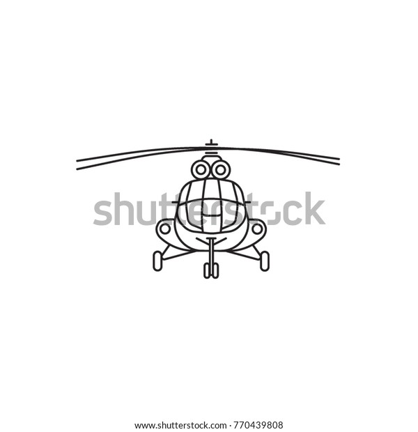 Vektor Stok Helicopter Vector Icon Russian Helicopter Vector Tanpa Royalti 770439808