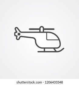 Helicopter vector icon sign symbol